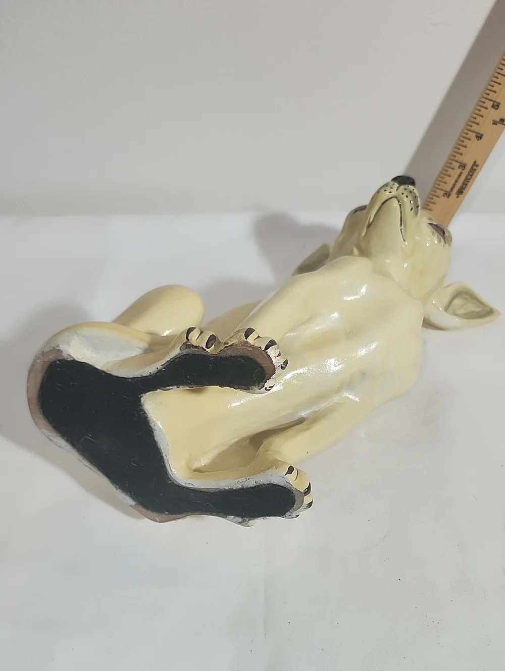 Vintage Marwal Cream Chihuahua Chalkware Dog Figurine - Decorative Pet Statue